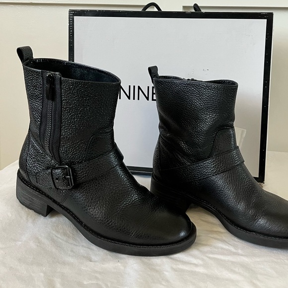 Nine West Black Hanzil Leather Boot size 6 - Picture 4 of 9